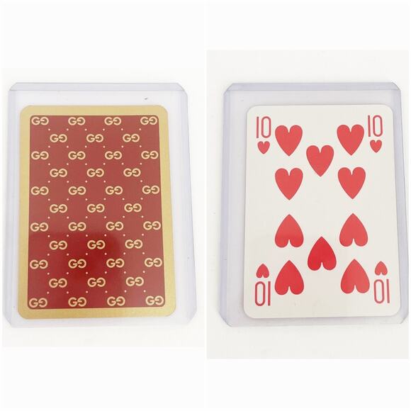 GUCCI Vintage Playing Card 10 Hearts 1980s Italy COA - Picture 6 of 6